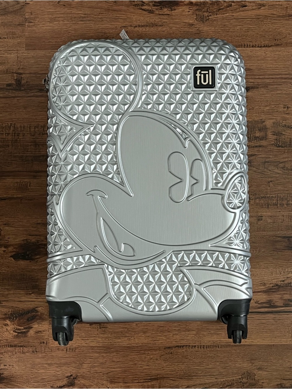 FUL Disney Mickey Mouse Hard Shell 23” Luggage ‘Silver’